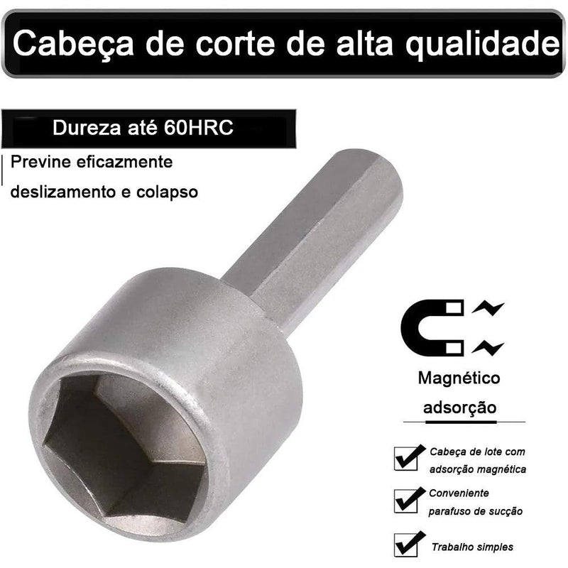 Kit 09 Soquetes Canhão para Parfusadeira